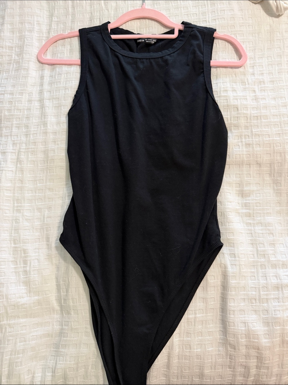 SHEIN Black Sleeveless Tank Bodysuit